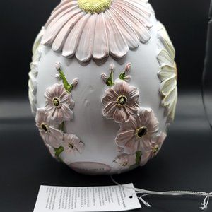 Laura Ashley Lighted LED Resin Easter Egg, Spring Decor W/Battery LED Lamp